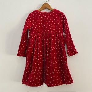 Just Friends Vintage Velvet Floral BabyDoll Dress 4 Red